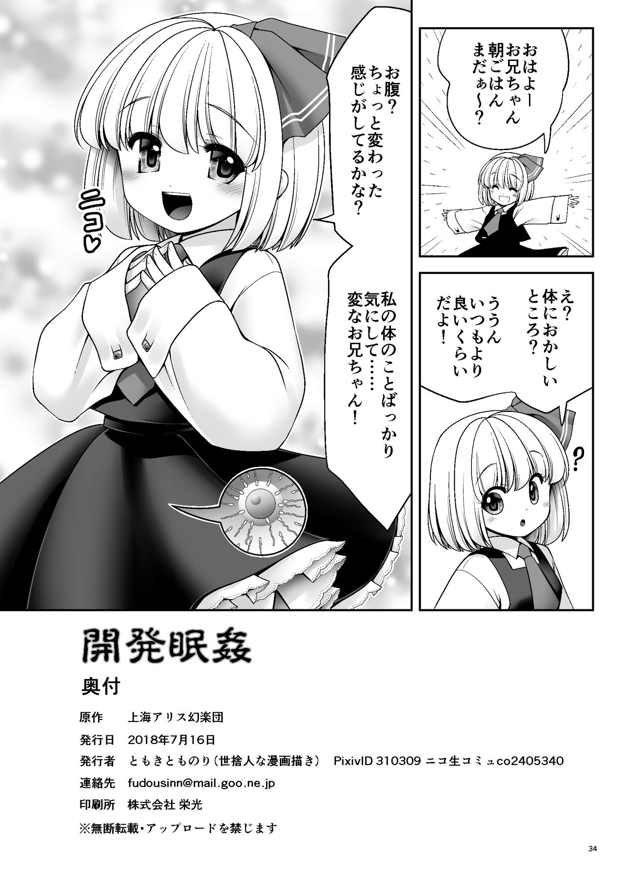 [世捨人な漫画描き (ともきとものり)] 開発眠姦 (東方Project) [DL版]