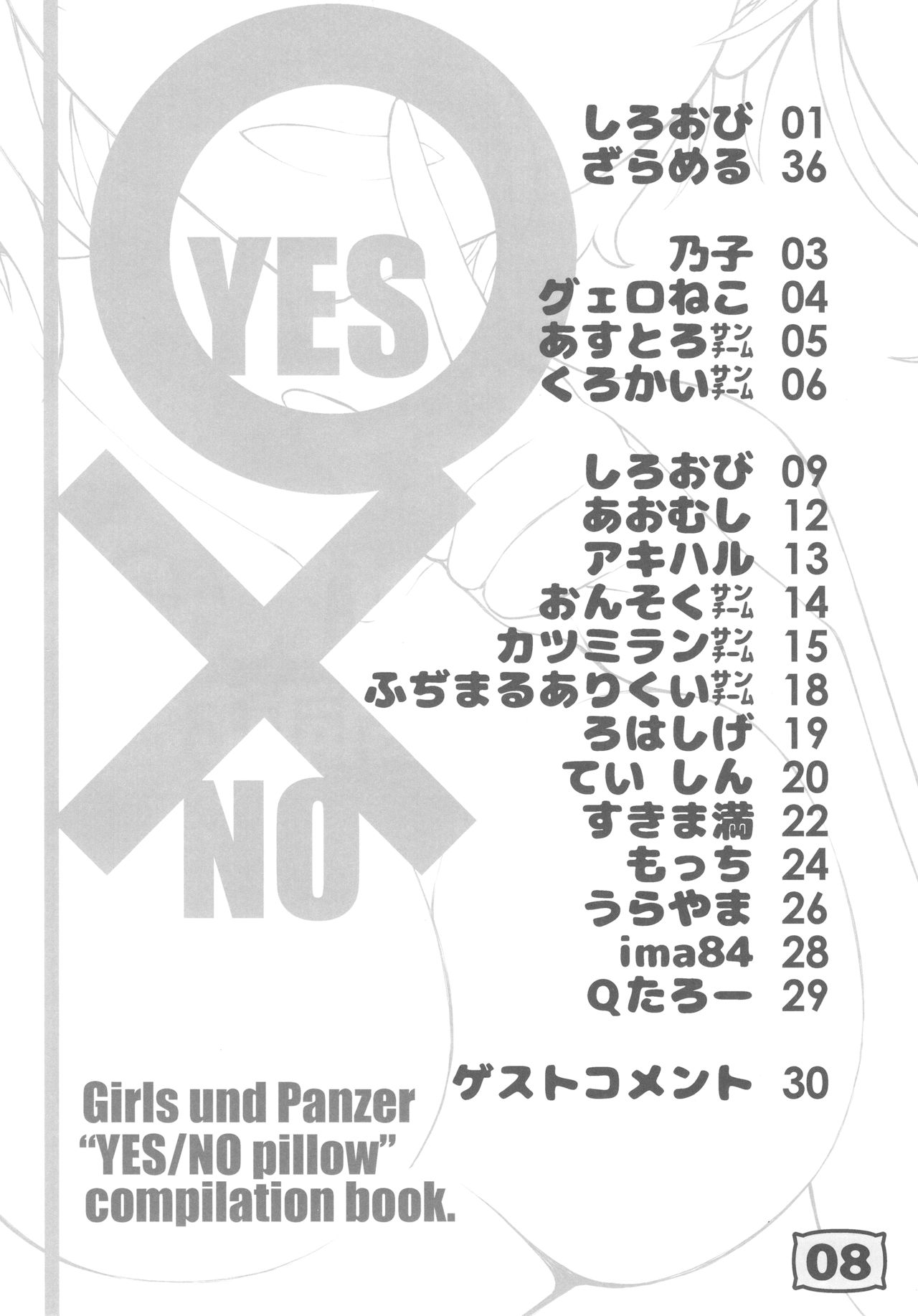 (C93) [残高77円 (よろず)] ガルパンYES/NOまくら合同誌 (ガールズ&パンツァー)