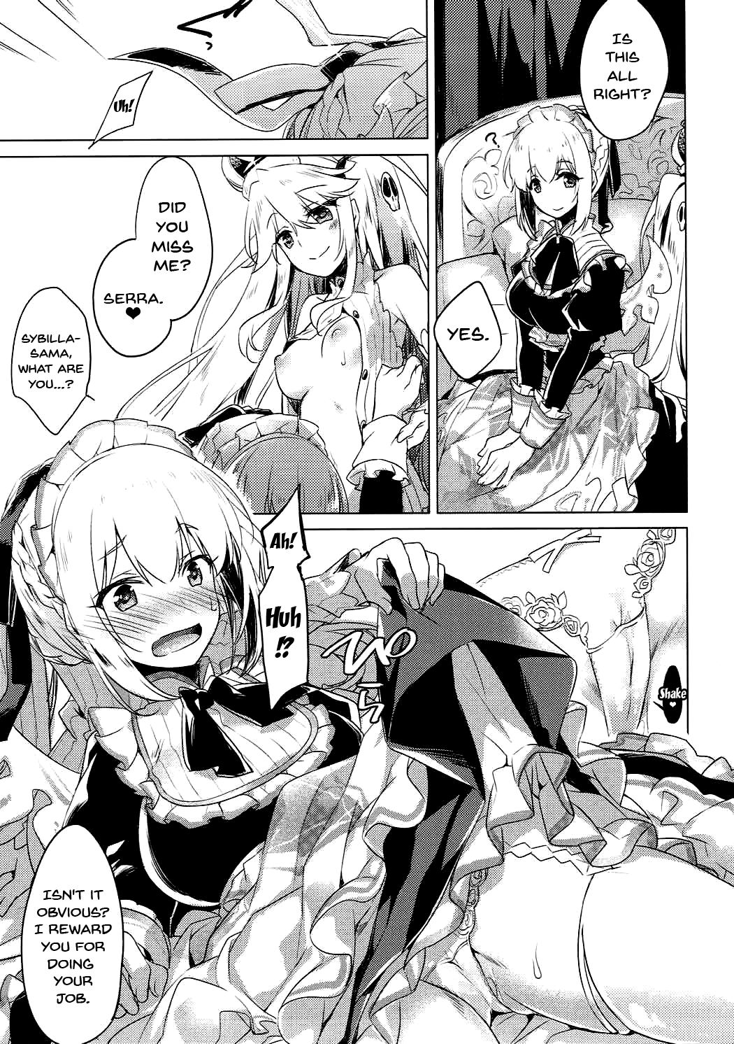 (ちょこっと割るのです…王子) [FRAC (もとみやみつき)] あることないこと (千年戦争アイギス) [英訳]