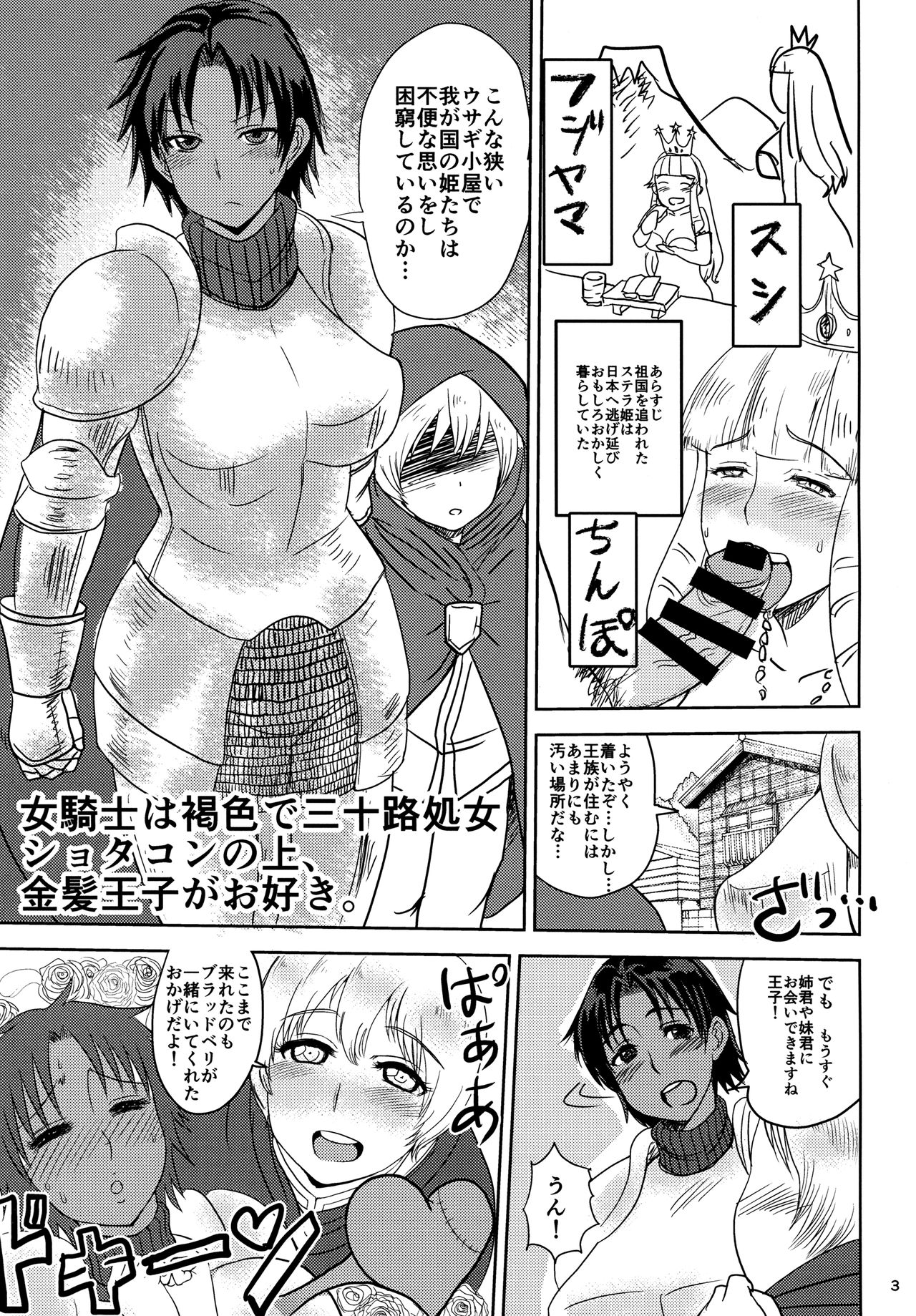 (コミティア120) [毒虫処刑隊 (兼田麻生)] 女騎士は褐色で三十路処女ショタコンの上、金髪王子がお好き。