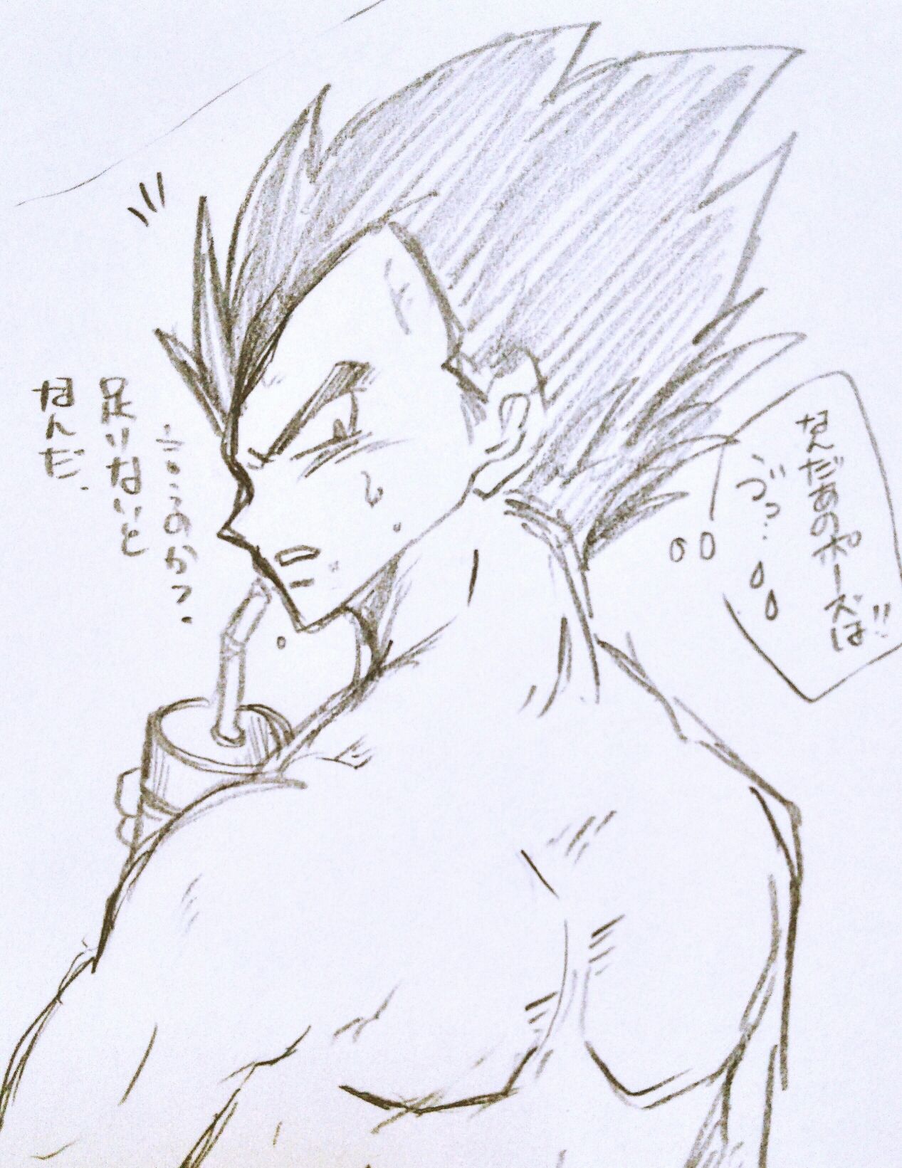 [サチ] ベジブル落書き漫画もどき (ドラゴンボール)