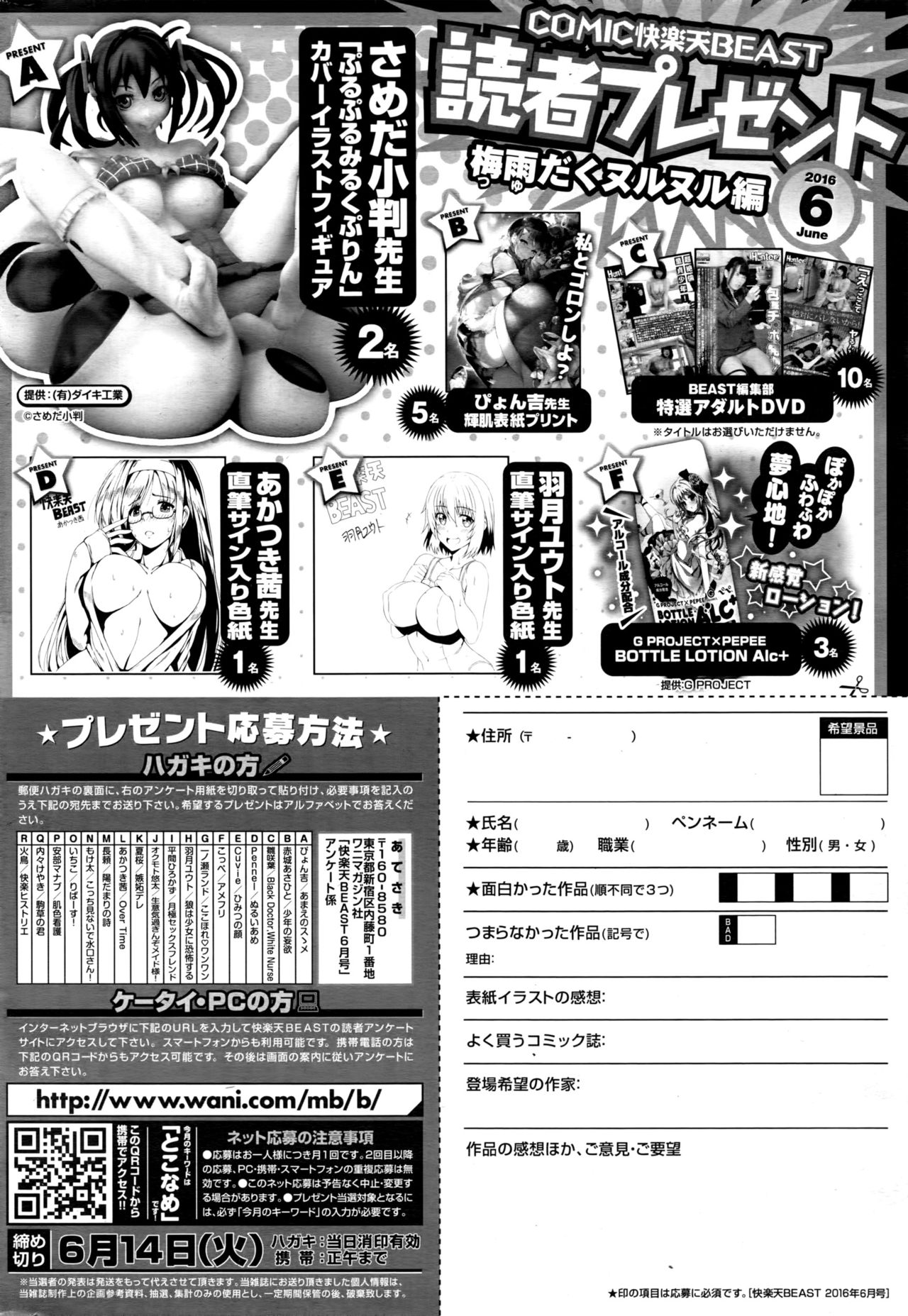 COMIC 快楽天ビースト 2016年6月号