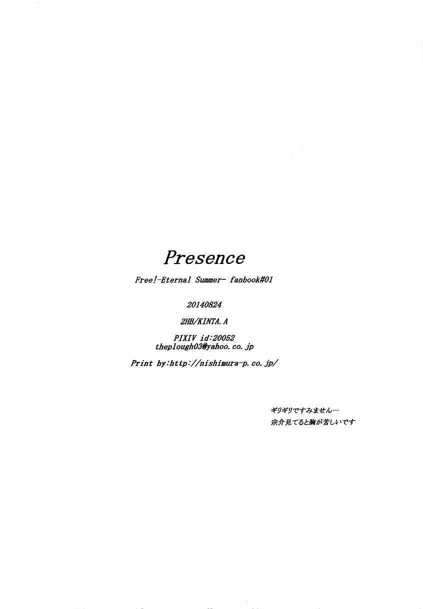 (SUPER関西20) [2HB (金田)] Presence (Free!) [英訳]