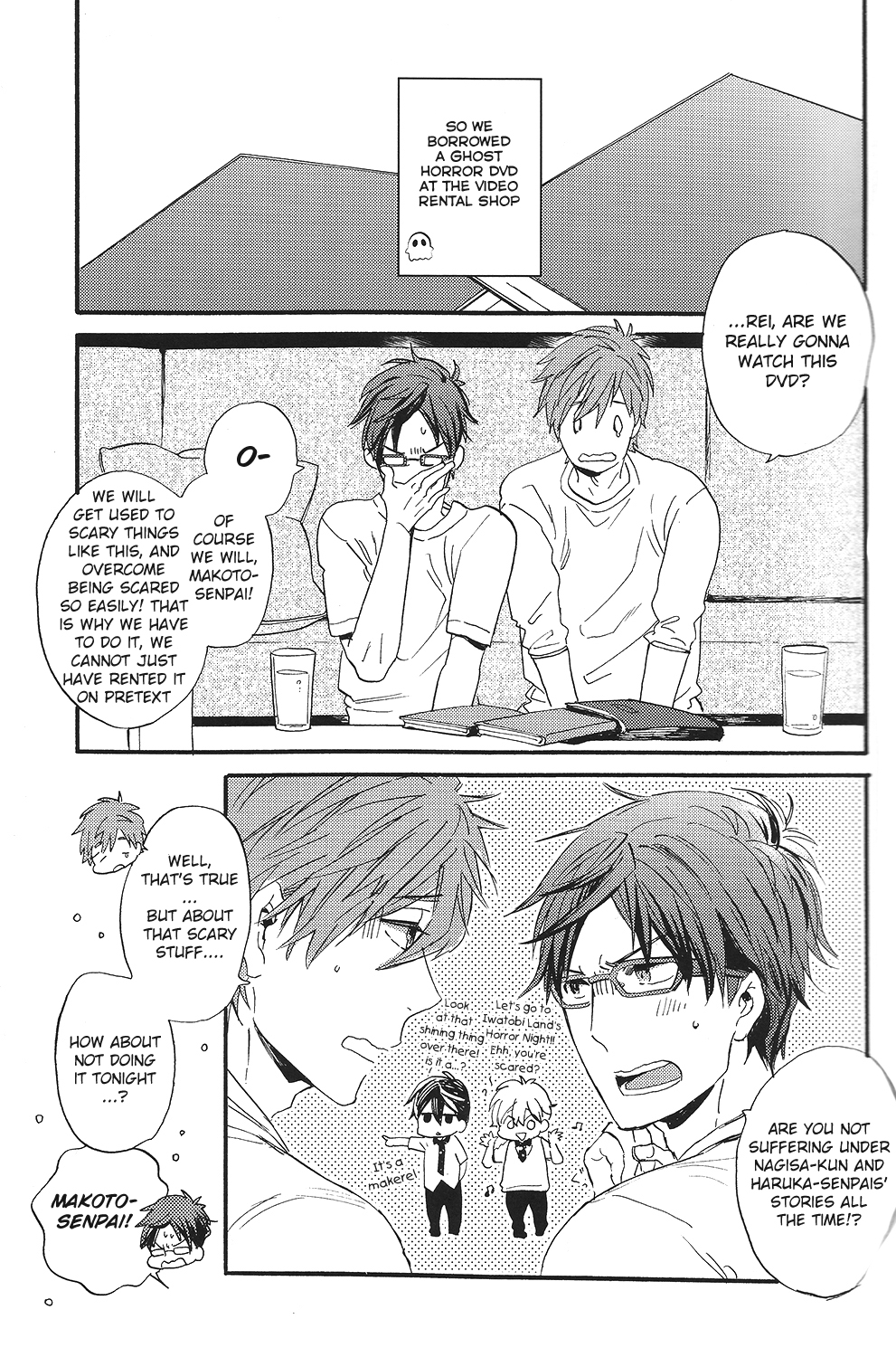 (SPARK8) [チャオ、ベイビー (三池)] Horror Movie Night!! (Free!) [英訳]