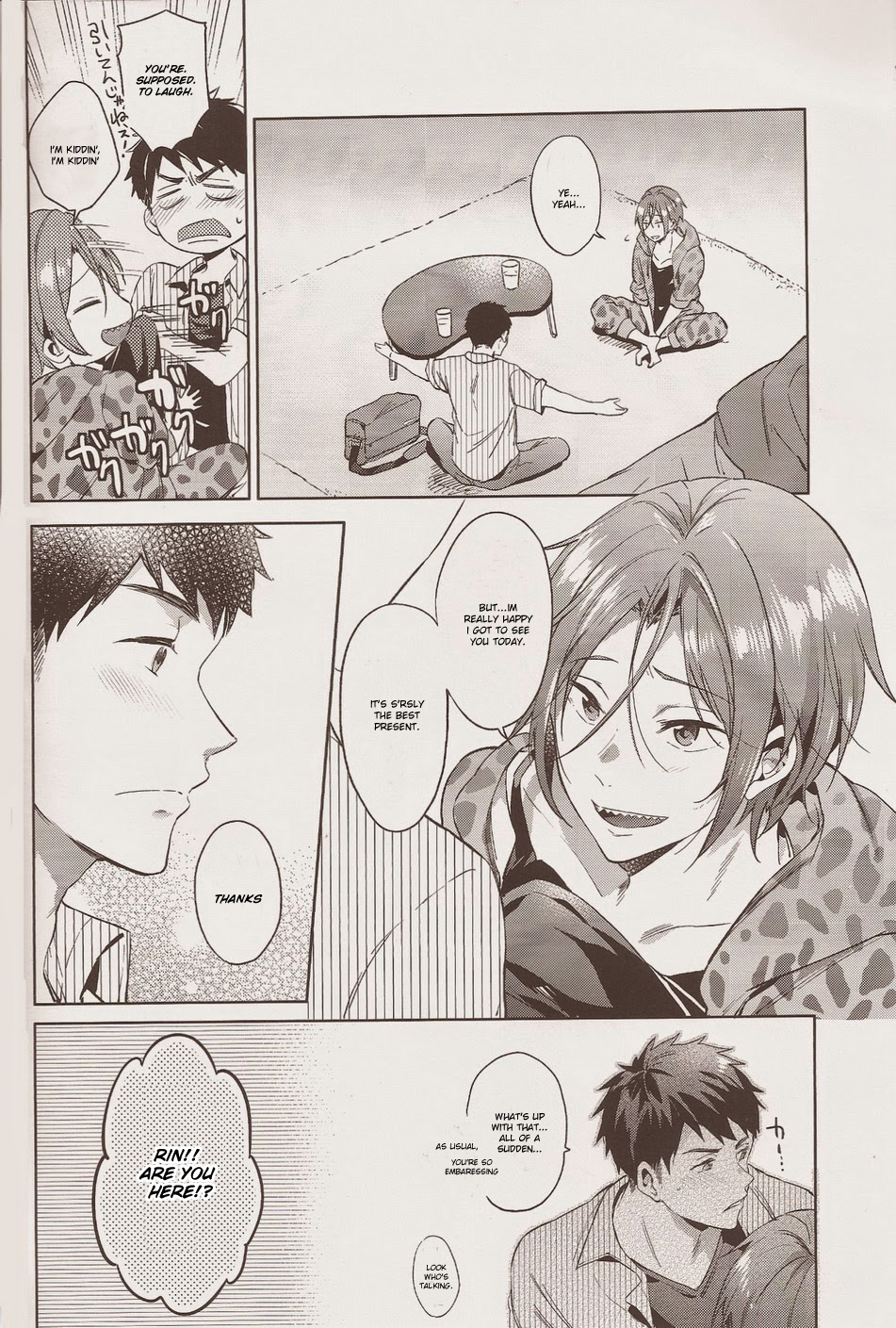 (恋愛ジョーズ4) [あめりかん☆ろっく (コタロー)] HappyHappyBoy (Free!) [英訳]
