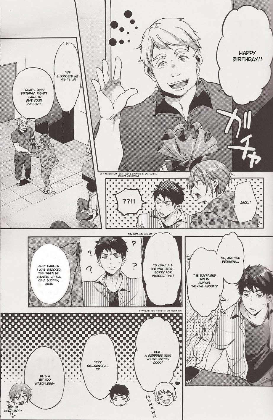 (恋愛ジョーズ4) [あめりかん☆ろっく (コタロー)] HappyHappyBoy (Free!) [英訳]