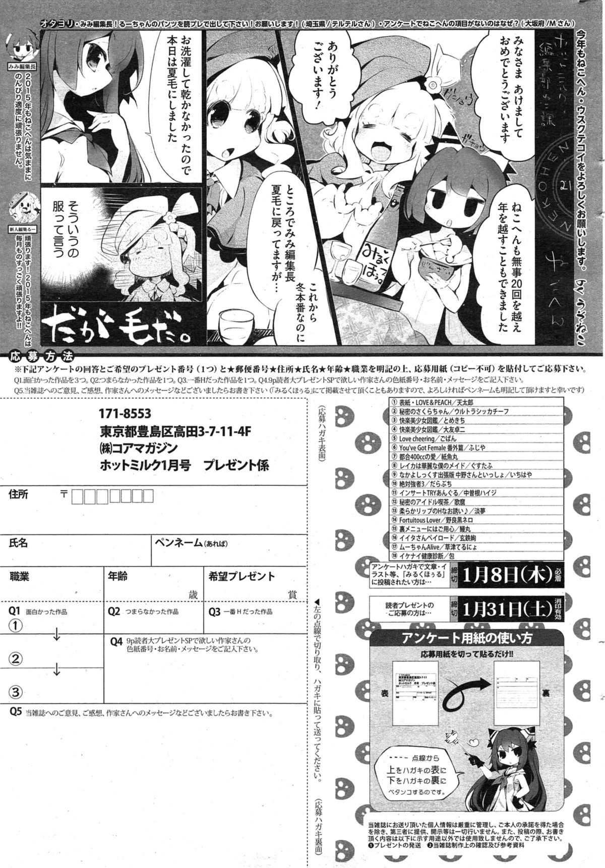 コミックホットミルク 2015年2月号