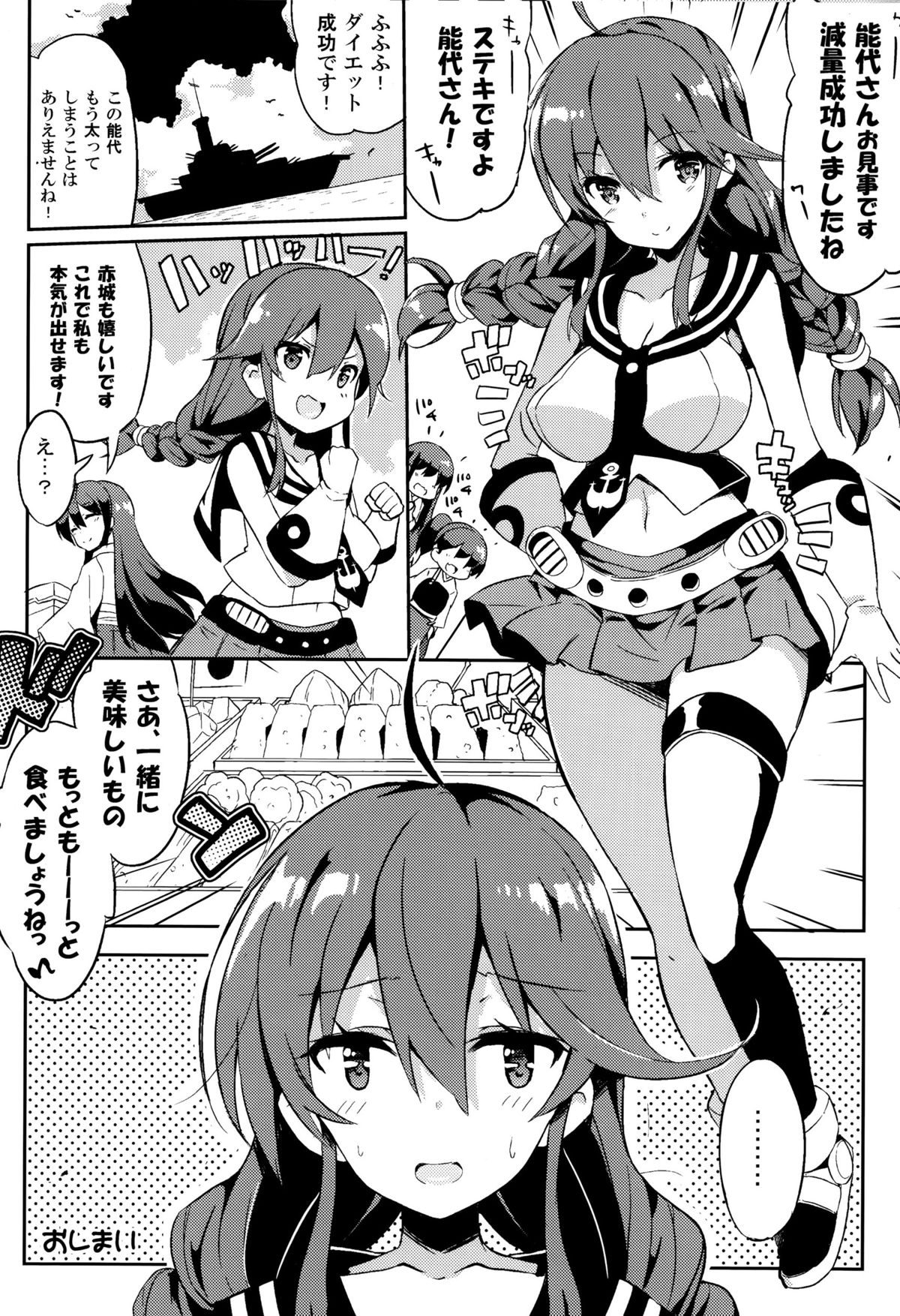 (C87) [odin (黒川IZUMI)] 能代頑張ってダイエットします! (艦隊これくしょん -艦これ-)