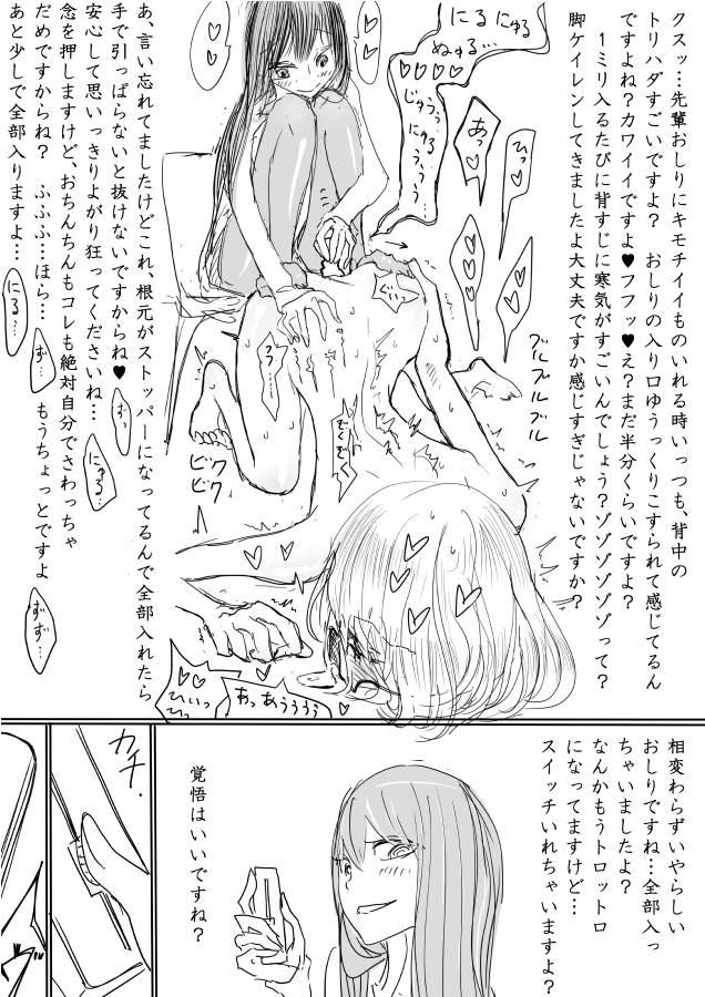 [ディビ] 男の娘受エロ漫画の続き２　逆アナル・足コキ等