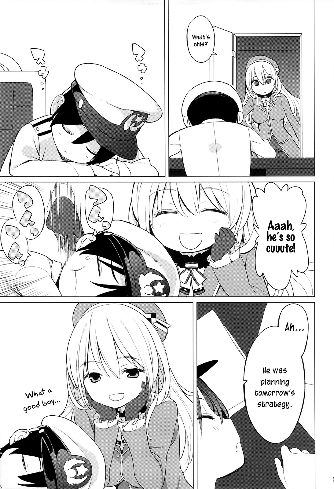 (サンクリ61) [ひぐま屋 (野良ヒグマ)] 愛宕とちいさな提督さん (艦隊これくしょん -艦これ-) [英訳]