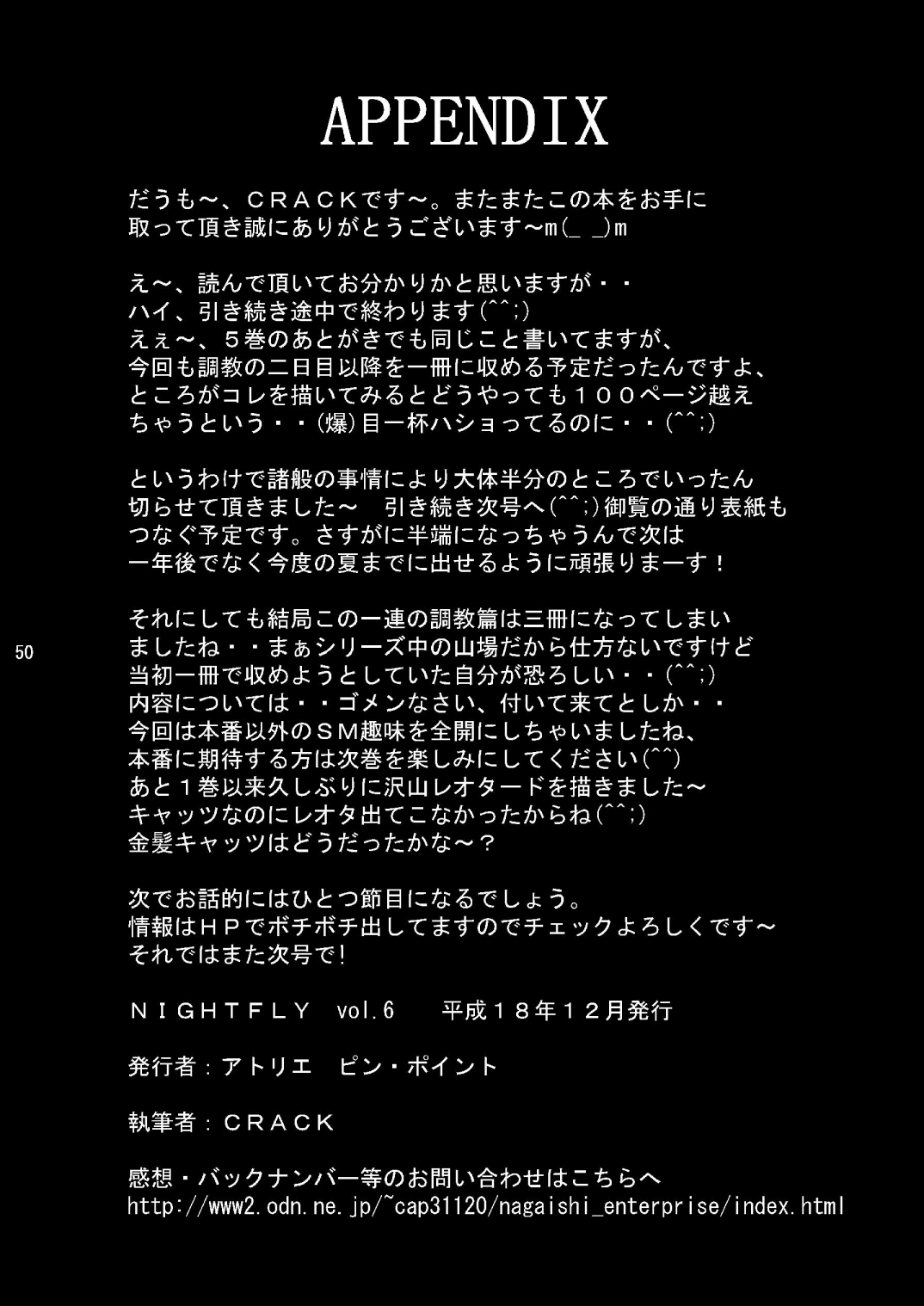 [アトリエピンポイント (クラック)] 夜間飛行 vol.6 EVE of DESTRUCTION pt.2 (キャッツ・アイ) [DL版]