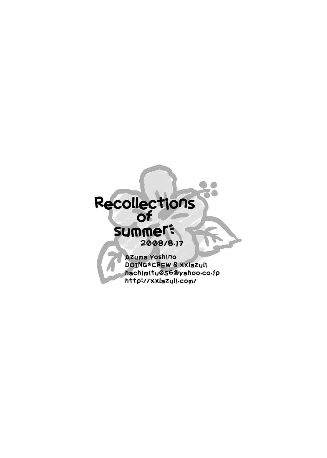 (C74) [××lazuli、DOING★CREW (吉野東)] Recollections of summer [英訳]