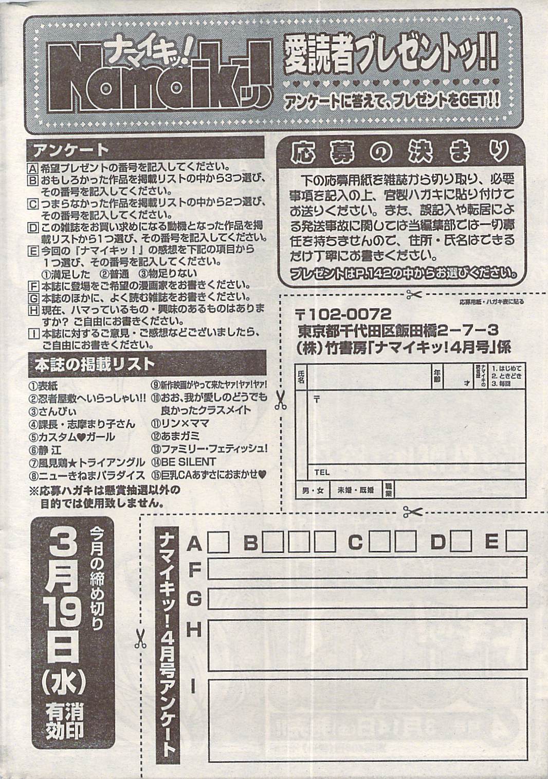 ナマイキッ！ 2008年4月号