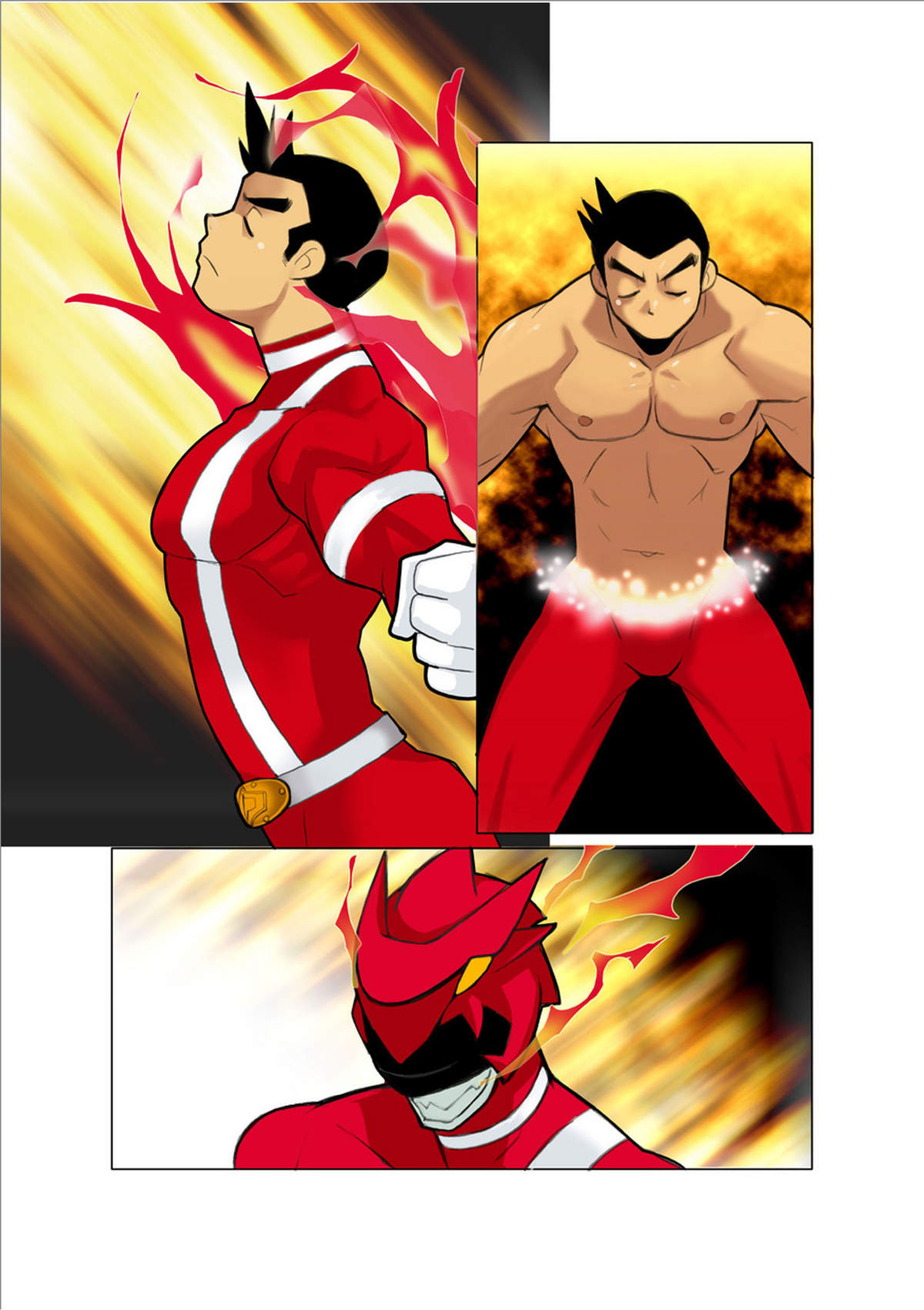 [我武者ら! (中田春平)] 聖龍戦隊ドラゴンレンジャー赤編序章,vol.1-4 [英訳] [DL版]