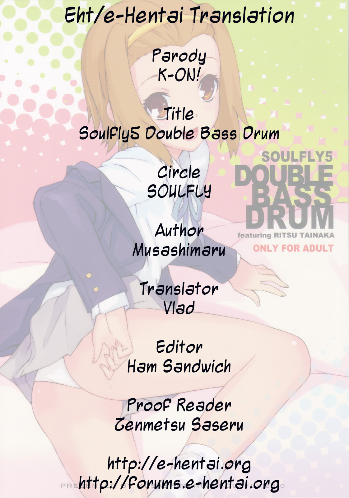 (COMIC1☆4) [SOULFLY (ムサシマル)] SOULFLY5 DOUBLE BASS DRUM (けいおん!) [英訳]