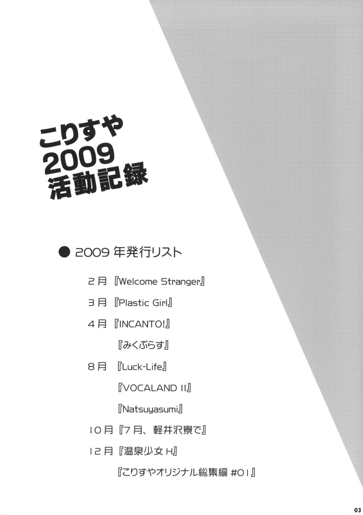 (C77) [こりすや (こりす)] こりすや2009活動記録 (よろず)