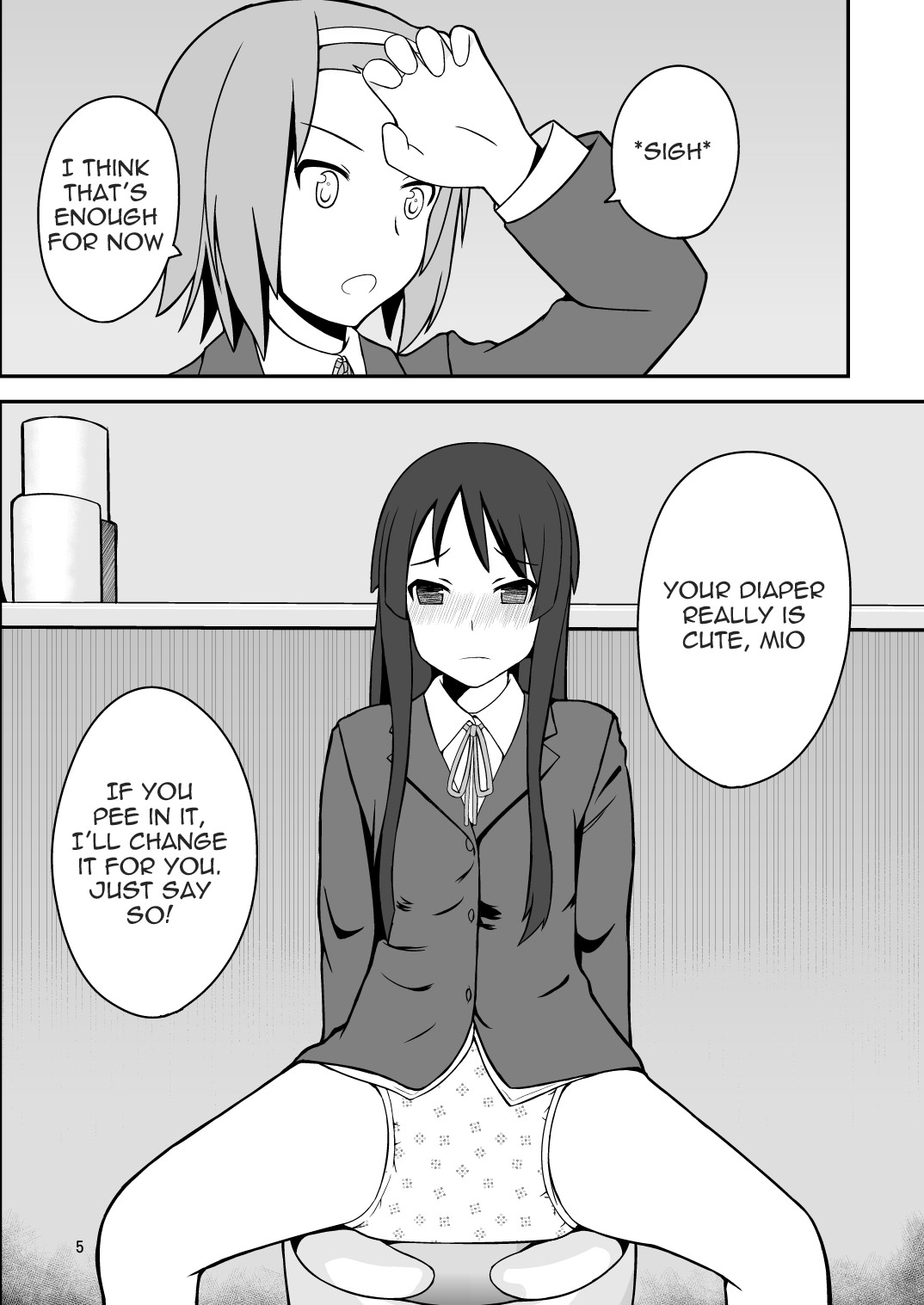 [オムメド (モモシロ)] Diaper Days (けいおん!) [英訳]