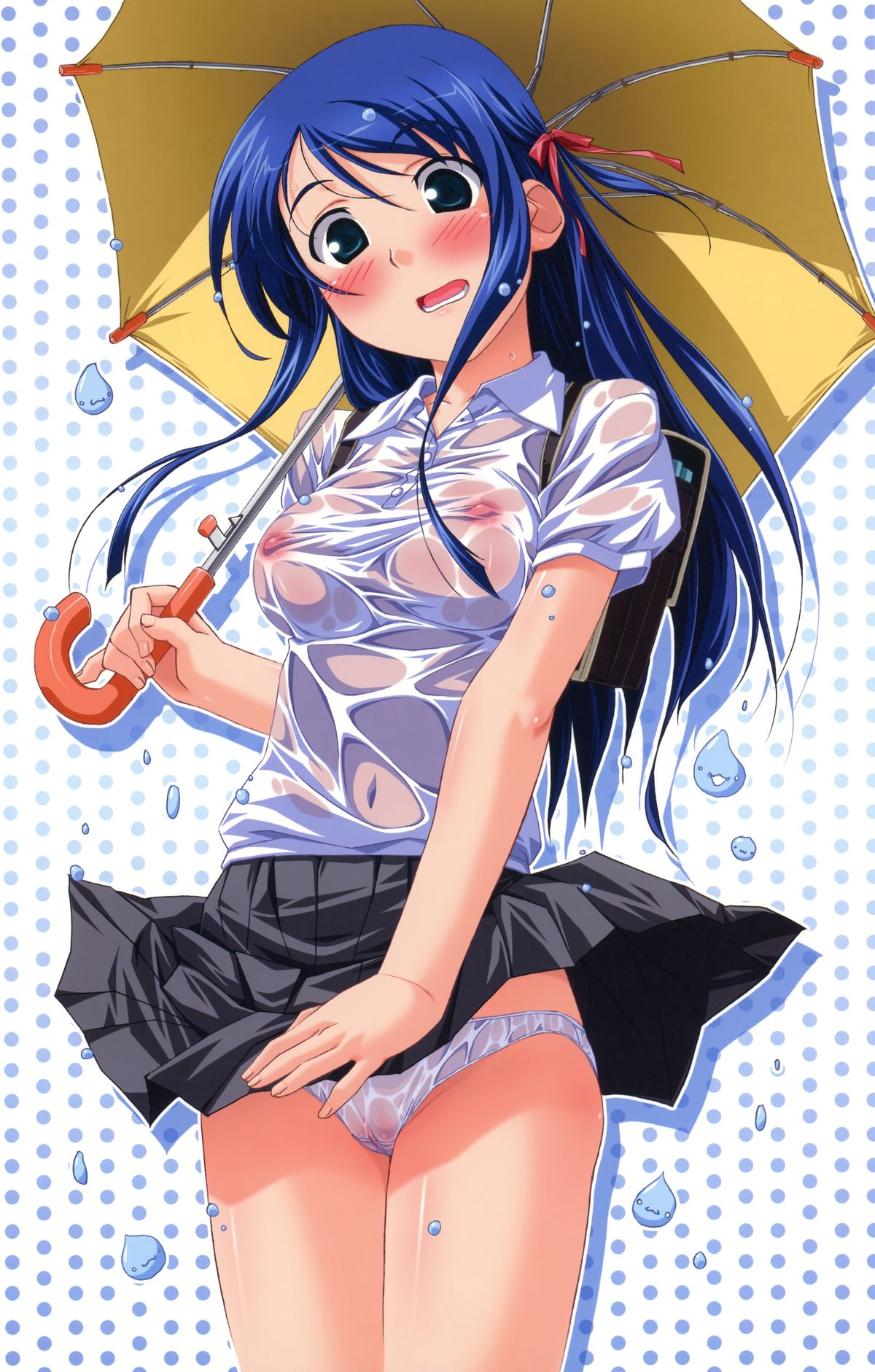[水色少女] -空中幼彩画集-