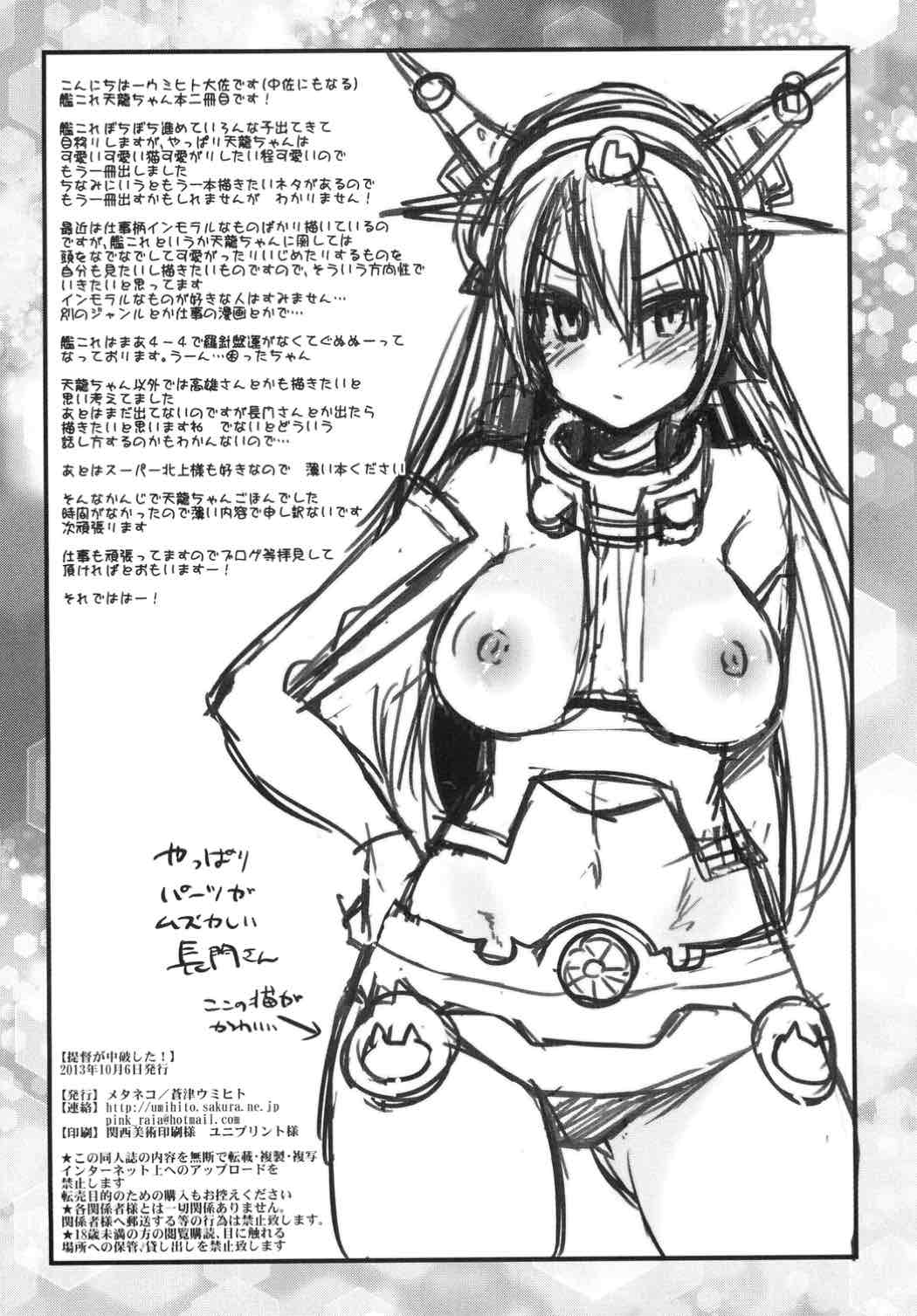 (サンクリ61) [メタネコ (蒼津ウミヒト)] 提督が中破した! (艦隊これくしょん -艦これ-)