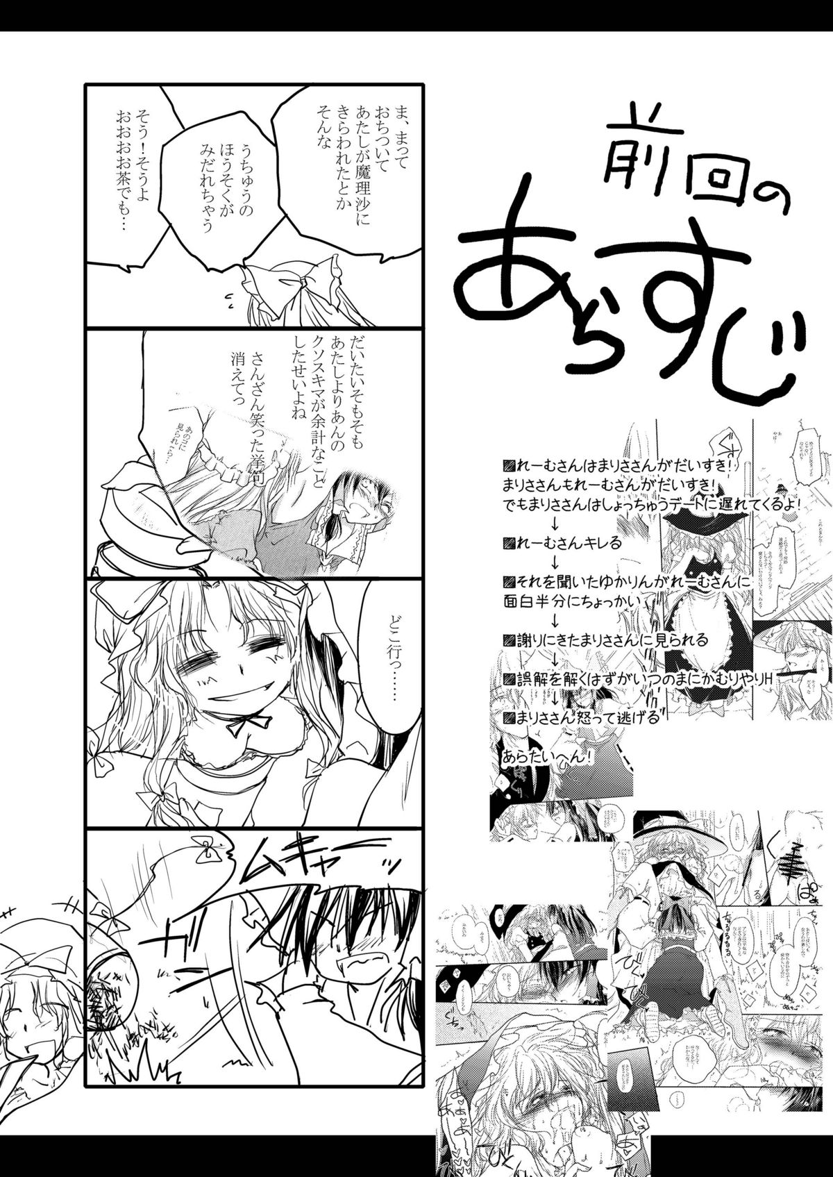 [有限産業すきま風 (探検はらはら)] れーむがまりさをちんちnでいじめるほん。 (東方Project) [DL版]