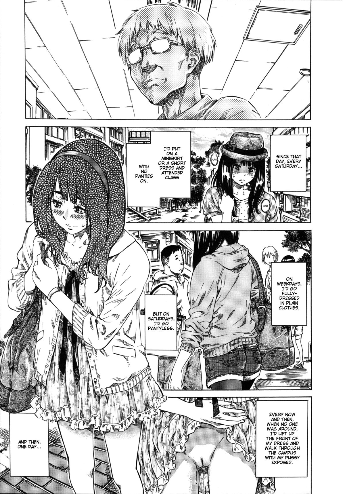 [MARUTA] 柏崎美紀はいろんな場所で全裸散歩してみた。 第1-4話 [英訳]