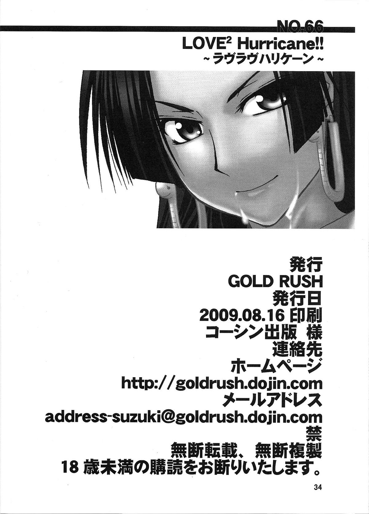 (C76) [GOLD RUSH (鈴木あどれす)] Love² Hurricane!! (ワンピース) [英訳]