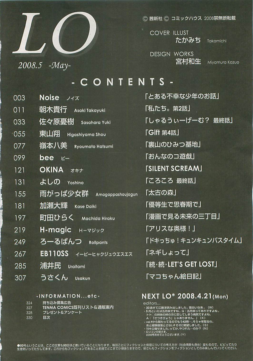 COMIC LO 2008年5月号 Vol.50