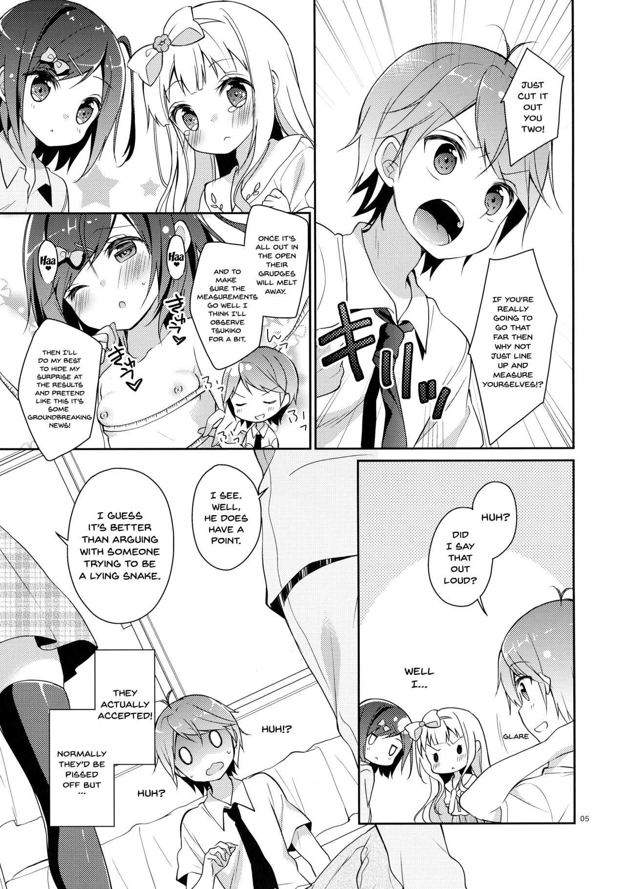 (C84) [ココアホリック (ユイザキカズヤ)] つっこちゃんとこまめちゃんの身体を隅々まで調べちゃう本 (変態王子と笑わない猫。) [英訳]