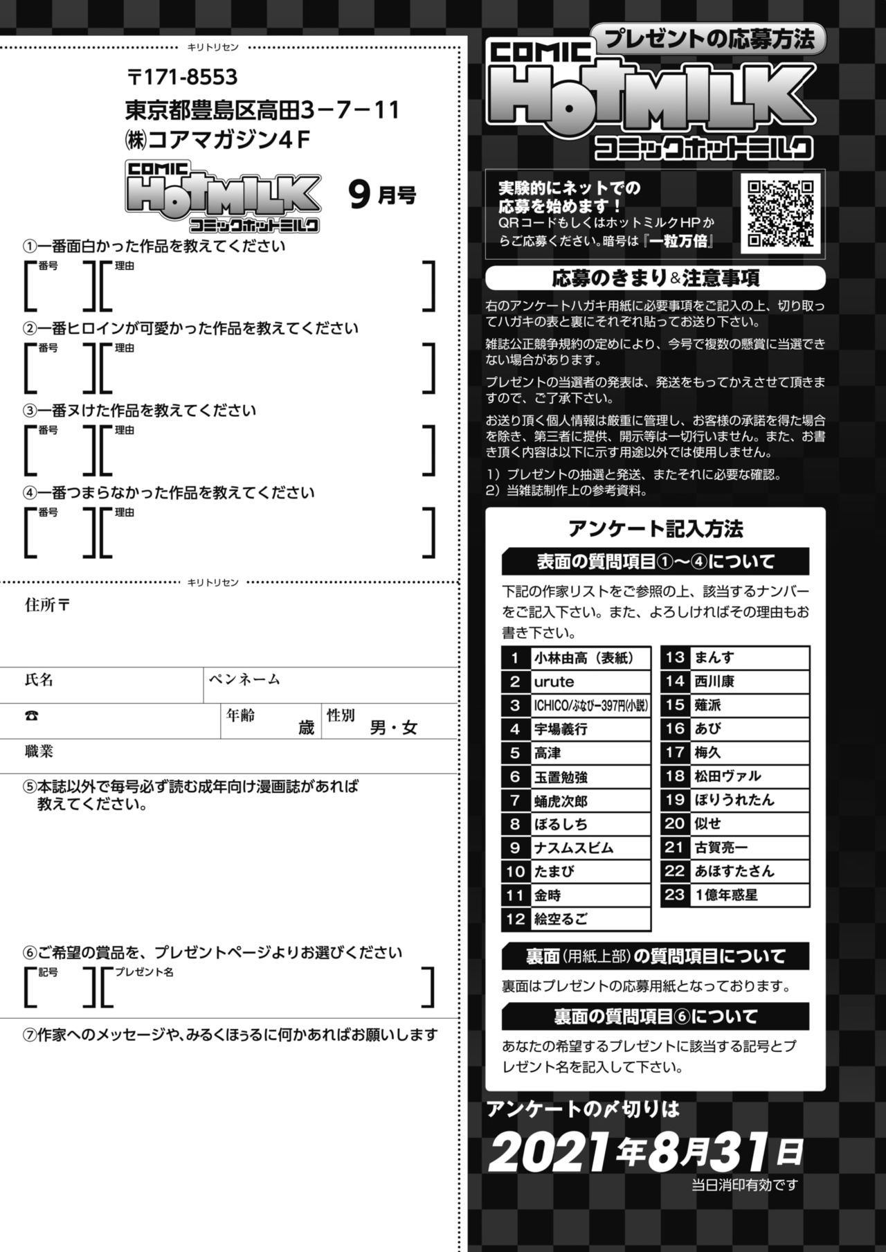 コミックホットミルク 2021年9月号 [DL版]