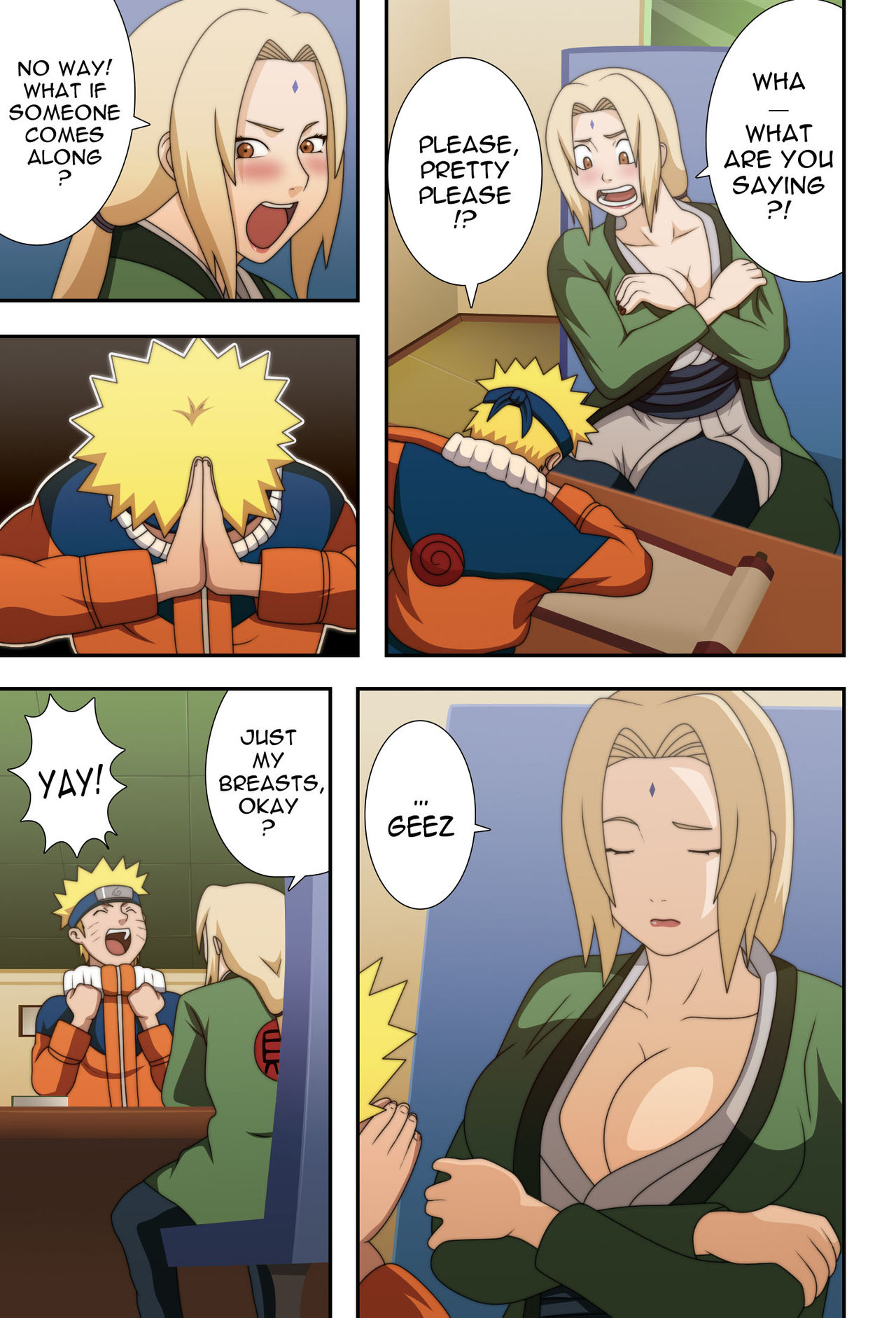 (C73) [NARUHO堂 (なるほど)] 巨乳の忍者 乳影 (NARUTO -ナルト-) [英訳] [カラー化] [無修正]