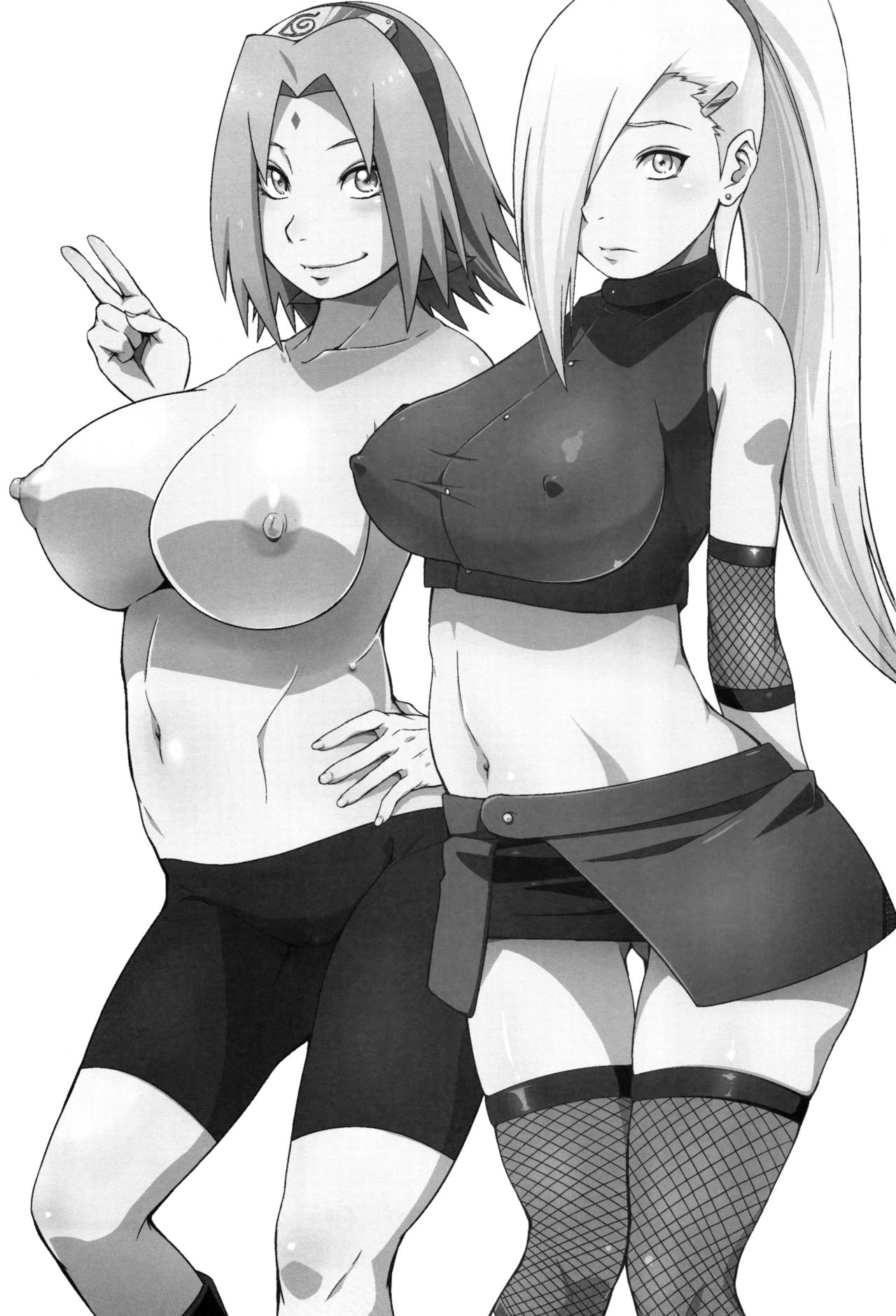 (C92) [からきし傭兵団 真雅 (砂原渉)] 牡丹と桜 (NARUTO -ナルト-) [英訳] [カラー化] [ページ欠落]